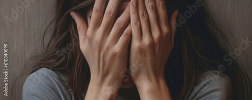 Emotional portrait about depression, loneliness, insecure, scared, indecision