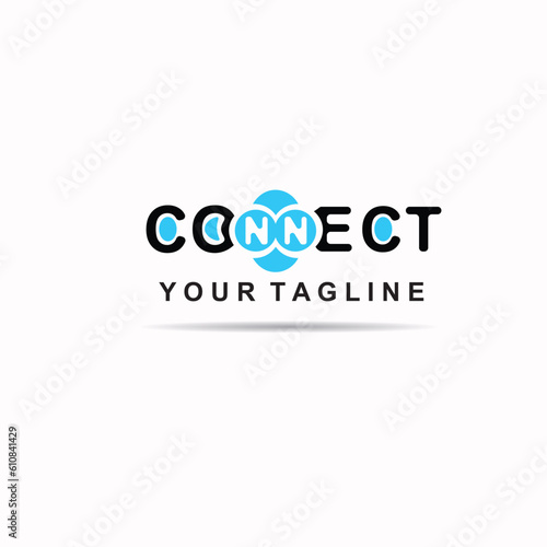 connection logo vector, connected eps 10