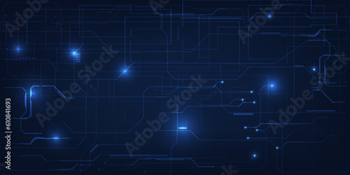 Abstract futuristic digital technology background and digital circuit communications for hi tech advertising and game artwork.