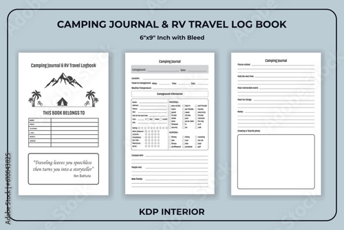 Camping Journal and RV Travel Logbook
