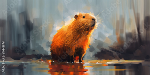 illustration capybara photo