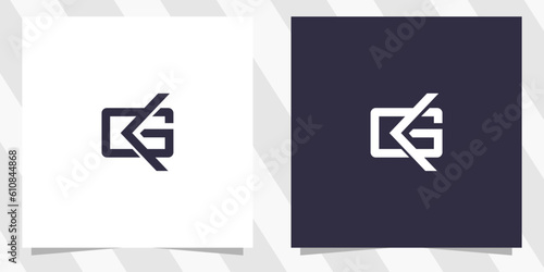 letter kg gk logo design