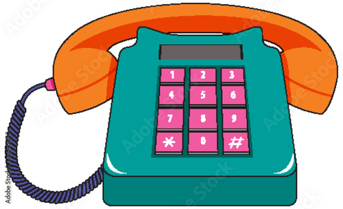 Retro landline or telephone isolated