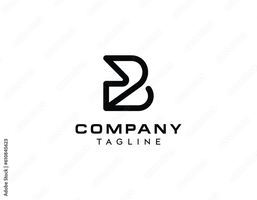 Abstract Minimalist Letter B, D, BD Logo Design, DB logo design, B Luxury letter Vector icon logo. Abstract Minimalist Letter B, D, BD Logo Design, DB logo design, B Luxury letter Vector icon logo.