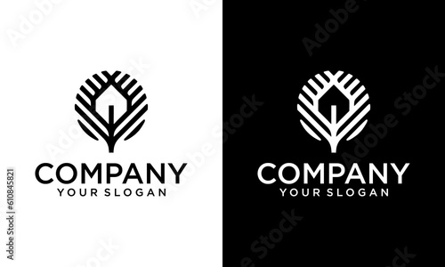 Tree House business logo vector, Brand Identity Logos design, modern logo, Logo Designs Vector Illustration Template