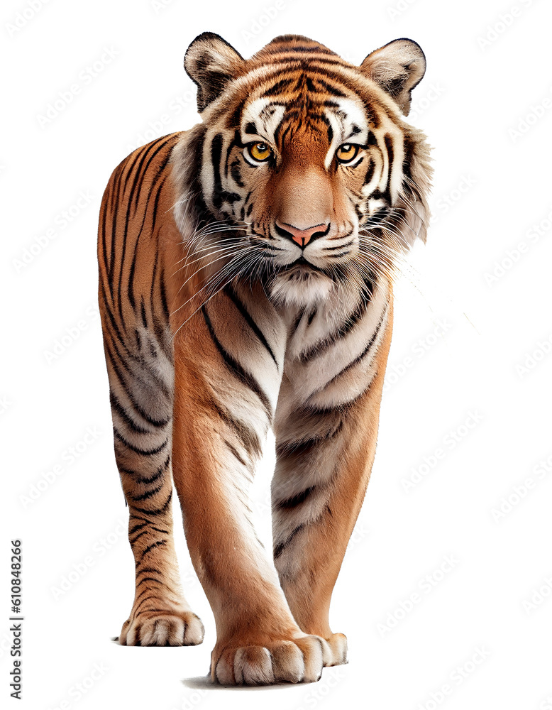 Tiger on white background for project decoration Publications and websites