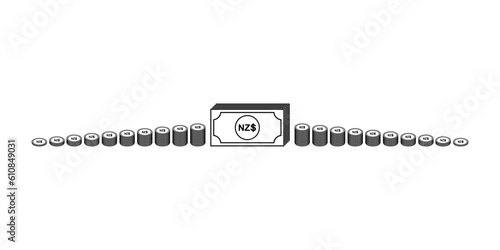 New Zealand Currency Symbol. New Zealand Dollar Icon, NZD Sign. Vector Illustration photo