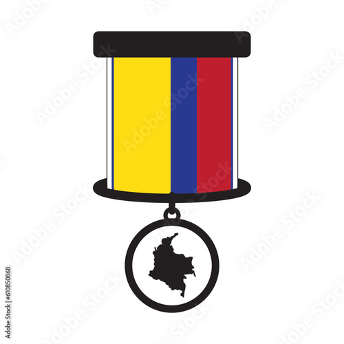 colombia day, emblem vector illustration, millitary medal icon, medal icon illustration, illustration colombia trophies,  independencia de colombia icon