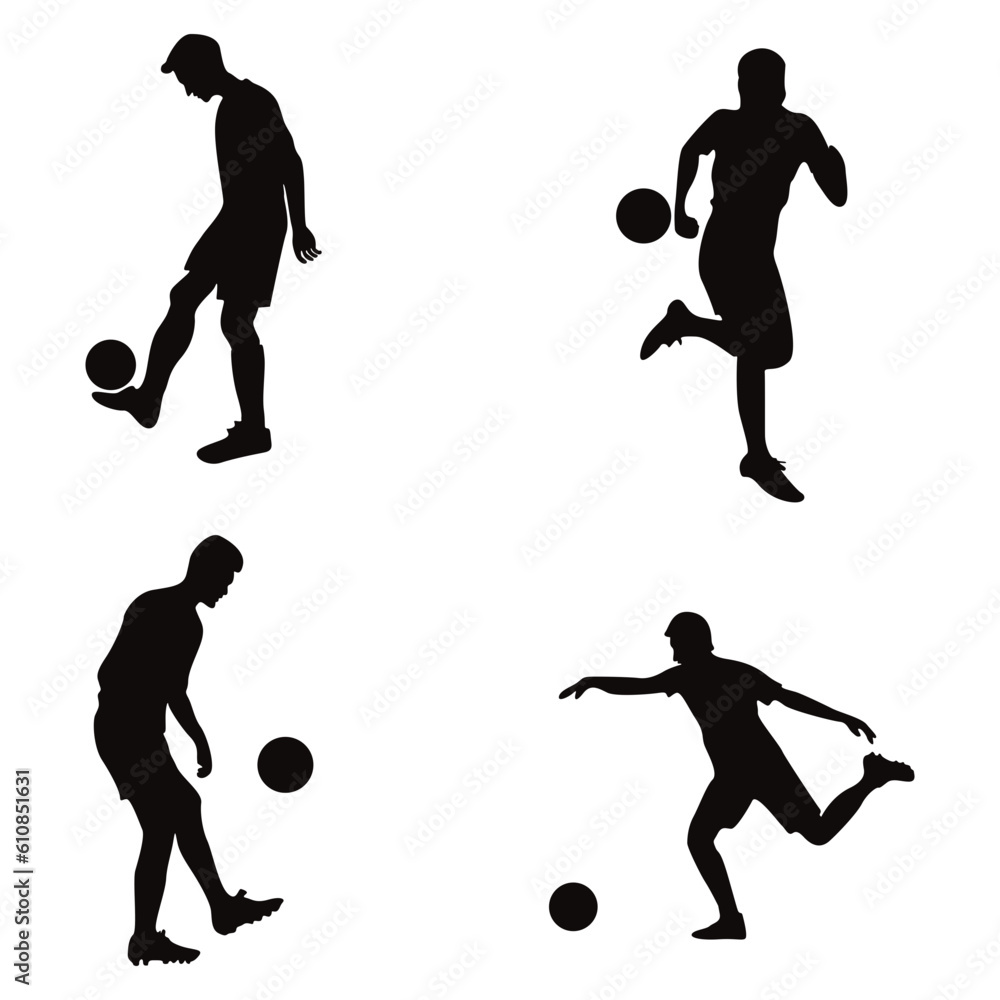 Football player silhouette.football silhouette decoration illustration
