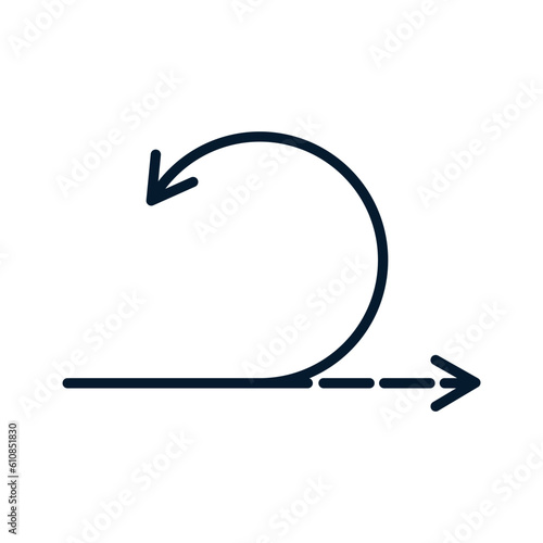 Arrow Aguile. Vector icon isolated on white background.
