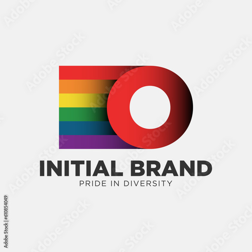 Free Download letter O rainbow color pride community and company initial vector logo design - GFXLoad