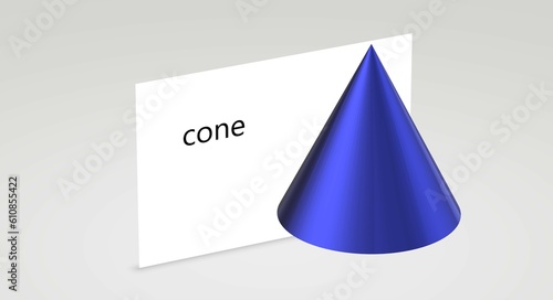 education for children figure cone 3d rendering