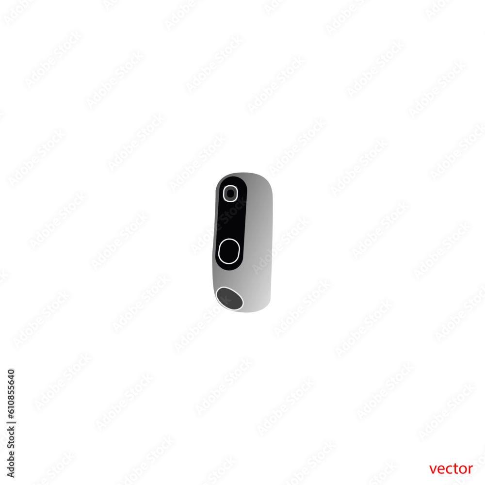 doorbell on the wall of the house with a surveillance camera vector illustration, The female hand presses a button doorbell with camera and intercom vector design for new business doorbell on the wall of the house with a surveillance camera vector illustration, The female hand presses a button doorbell with camera and intercom vector design for new business