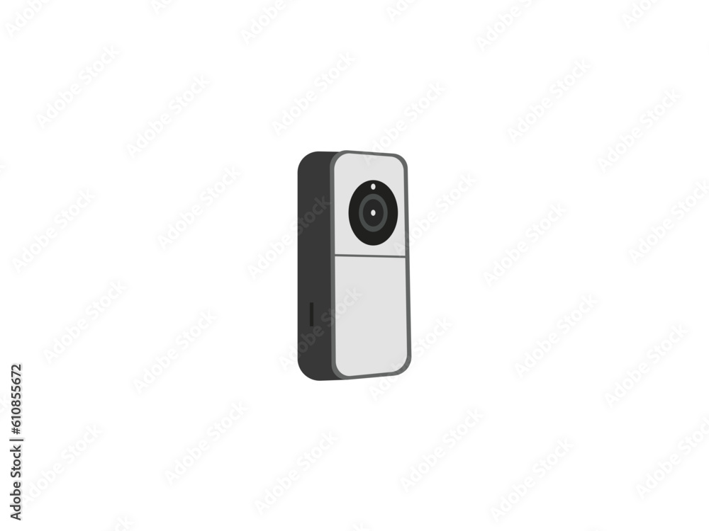 doorbell on the wall of the house with a surveillance camera vector illustration, The female hand presses a button doorbell with camera and intercom vector design for new business doorbell on the wall of the house with a surveillance camera vector illustration, The female hand presses a button doorbell with camera and intercom vector design for new business