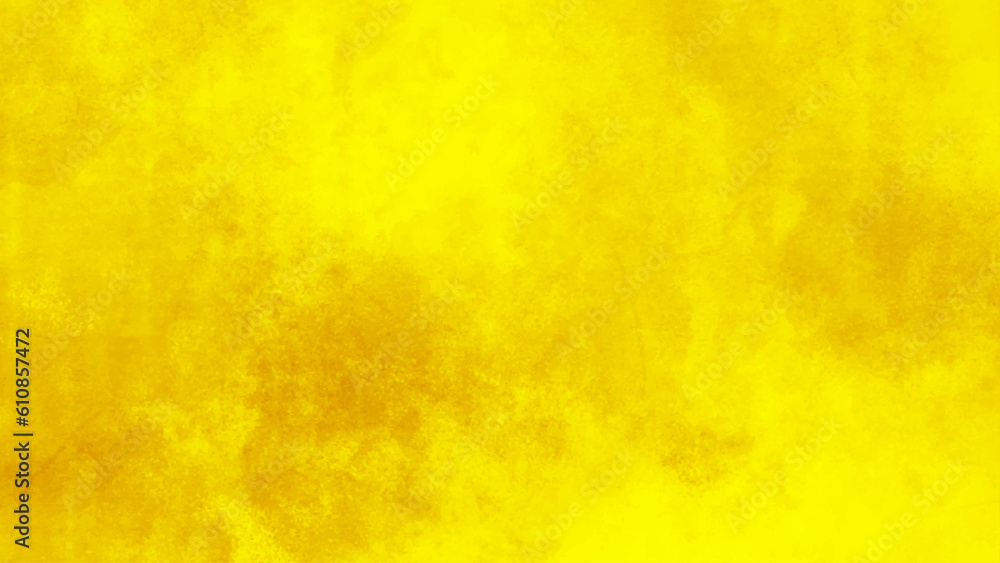 Yellow grunge background. Turquoise gradient color handmade illustration