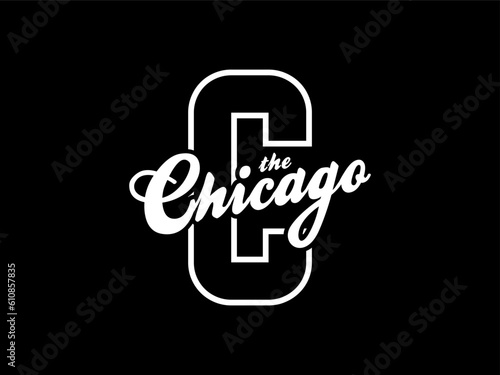 Streetwear clothing Chicago typography vector template graphic tees ready for print