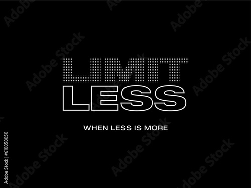 Streetwear clothing Limitless typography vector template graphic tees ready for print