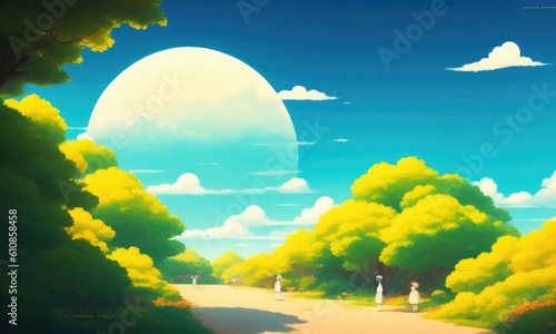 landscape with the road