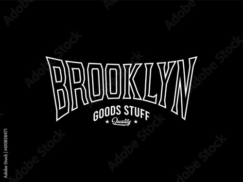 Streetwear clothing Brooklyn typography vector template graphic tees ready for print