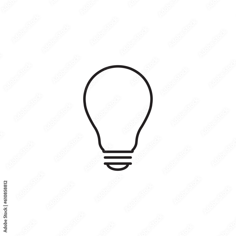 Light bulb line icon, idea logo vector Light bulb line icon, idea logo vector
