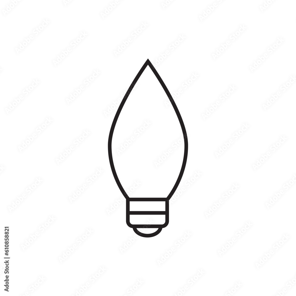 Light bulb line icon, idea logo vector Light bulb line icon, idea logo vector