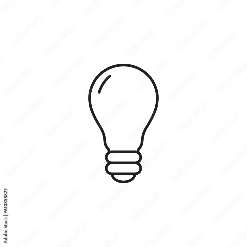 Light bulb line icon, idea logo vector Light bulb line icon, idea logo vector