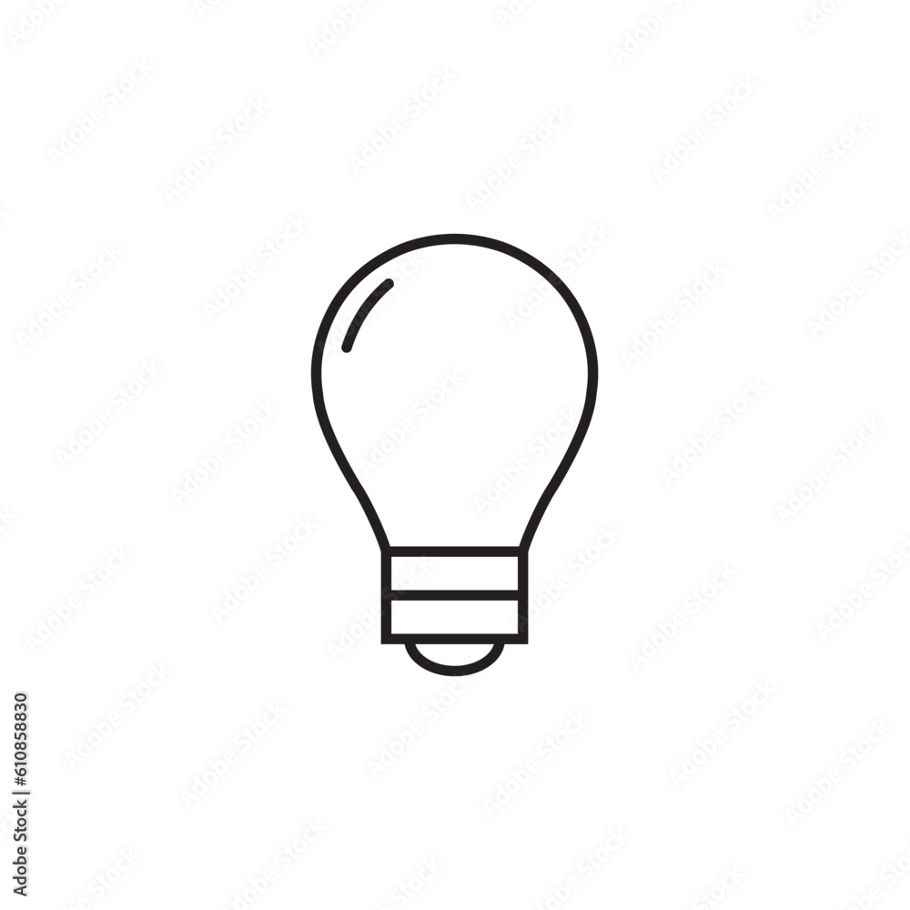 Light bulb line icon, idea logo vector Light bulb line icon, idea logo vector