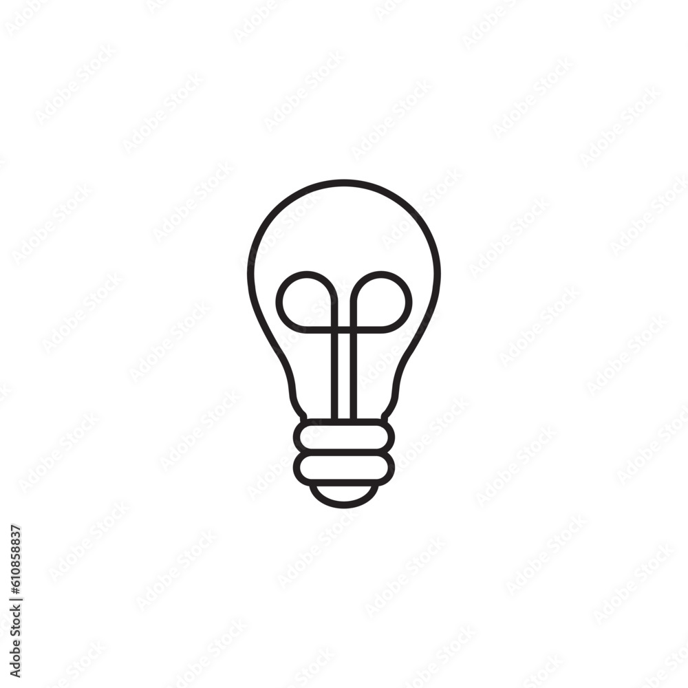Light bulb line icon, idea logo vector Light bulb line icon, idea logo vector