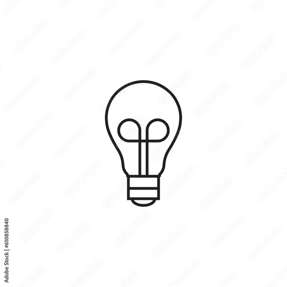 Light bulb line icon, idea logo vector Light bulb line icon, idea logo vector