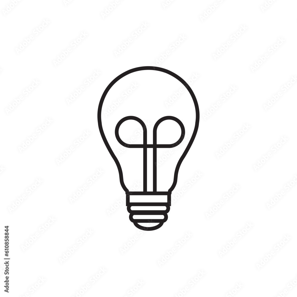 Light bulb line icon, idea logo vector Light bulb line icon, idea logo vector