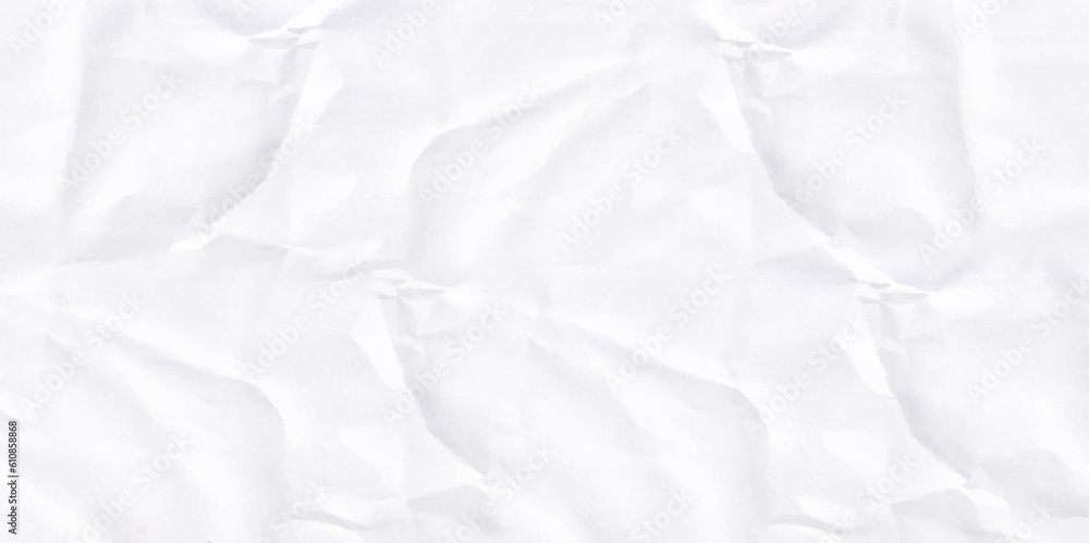 Ragged crumpled white paper texture with wrinkles, banner background. Vector art Ragged crumpled white paper texture with wrinkles, banner background. Vector art