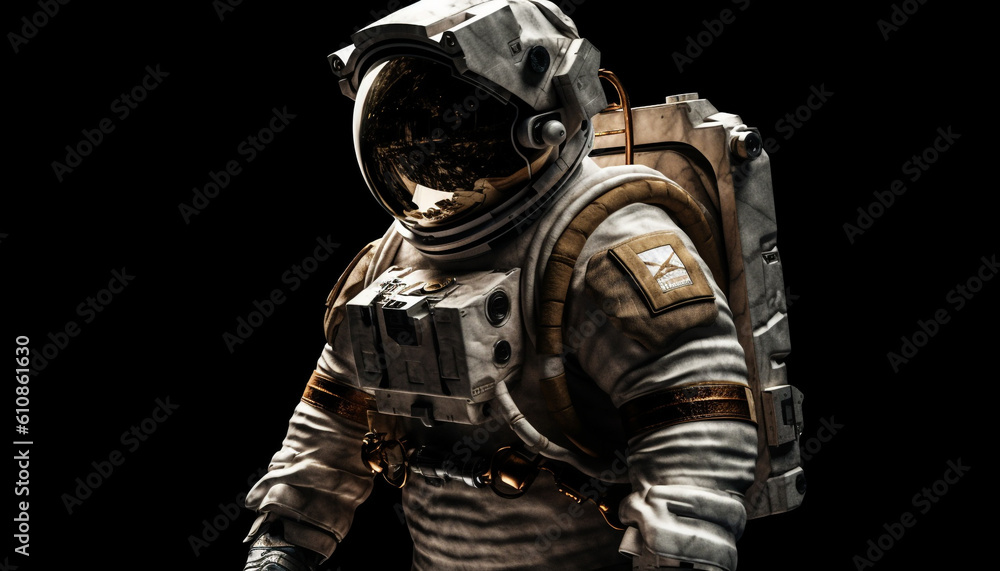 Futuristic toy soldiers in space suits stand guard generated by AI Futuristic toy soldiers in space suits stand guard generated by AI