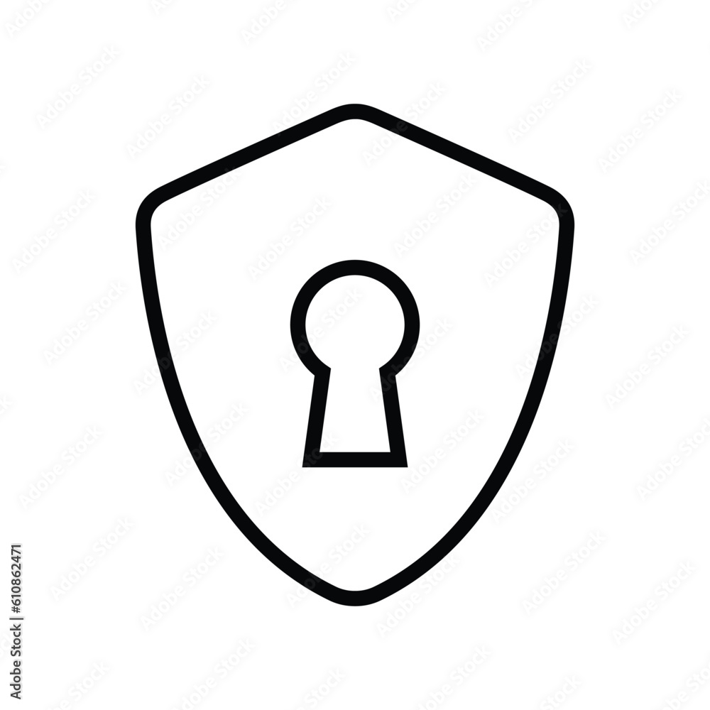 Shield keyhole vector icon Shield keyhole vector icon