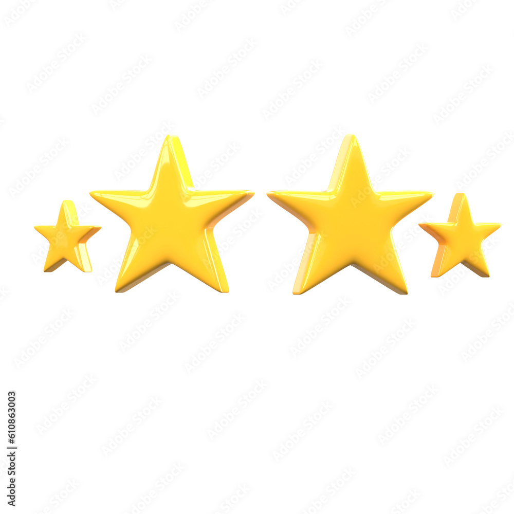 Star rating 3d illustration Star rating 3d illustration