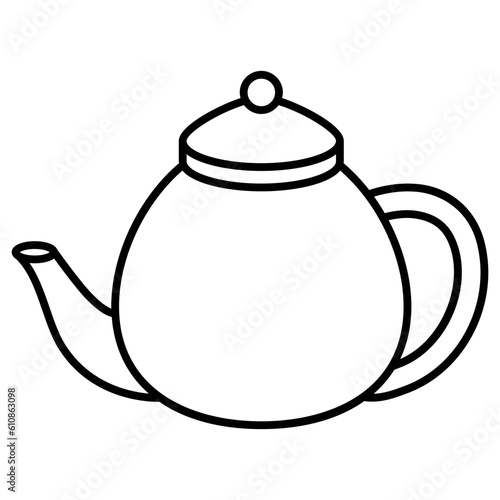 teapot kitchenware icon