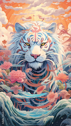  Beautiful Illustration of a Tiger