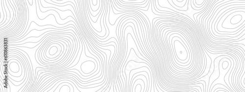 Abstract wave curved lines topographic contours map background. Abstract geographic wavy and curve grid lines map background.