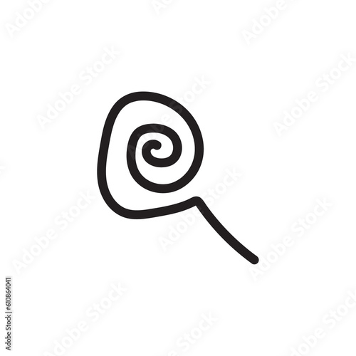 illustration of a snail on white