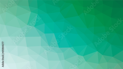 Bright green polygon pattern. Low poly design. Vector illustration


