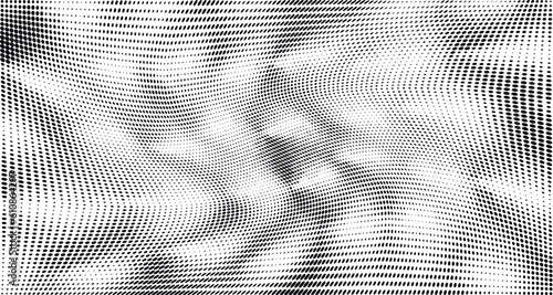 Black and white grunge halftone dots pattern texture background 