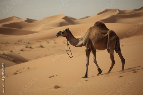 a camel in the desert