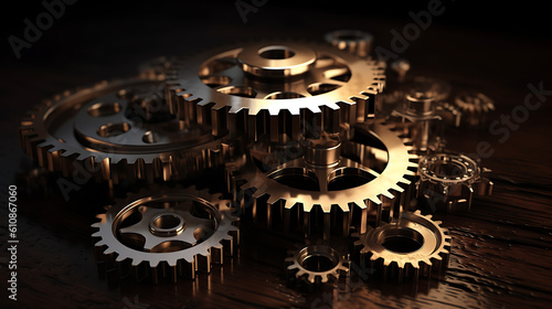  Close view of gears