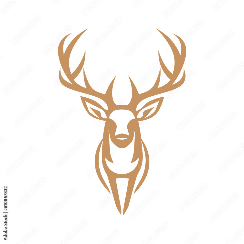 Deer Silhouette Pictogram Logo Deer Silhouette Pictogram Logo