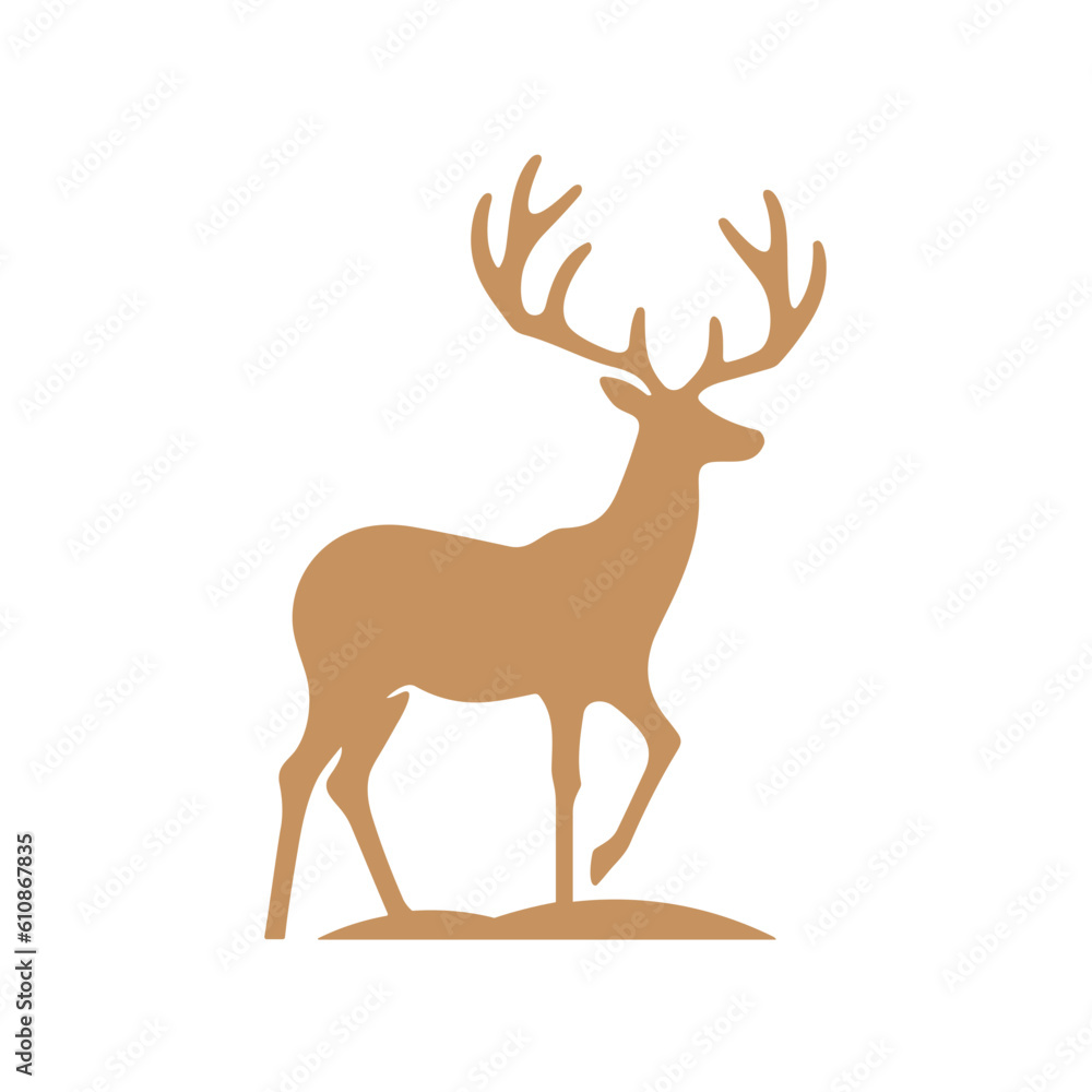 Deer Silhouette Pictogram Logo Deer Silhouette Pictogram Logo