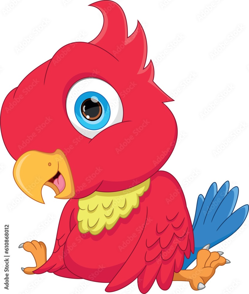 Tired parrot cartoon Tired parrot cartoon
