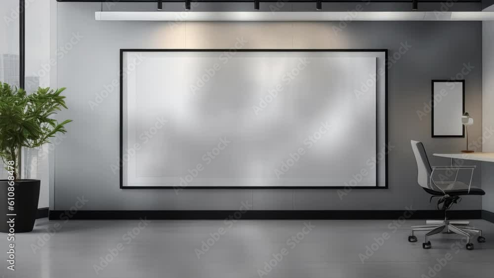 Enhance Your Artwork Display with our Blank Wood Frame Mockup Interior Background.