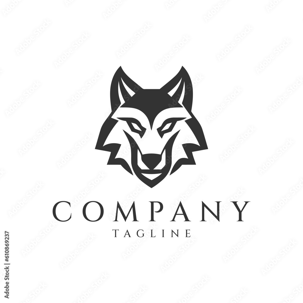 Abstract wolf head logo design vector illustration Abstract wolf head logo design vector illustration