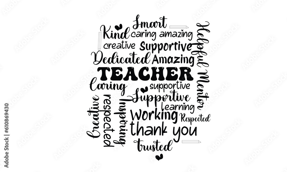 Obraz premium TEACHER WORD ART