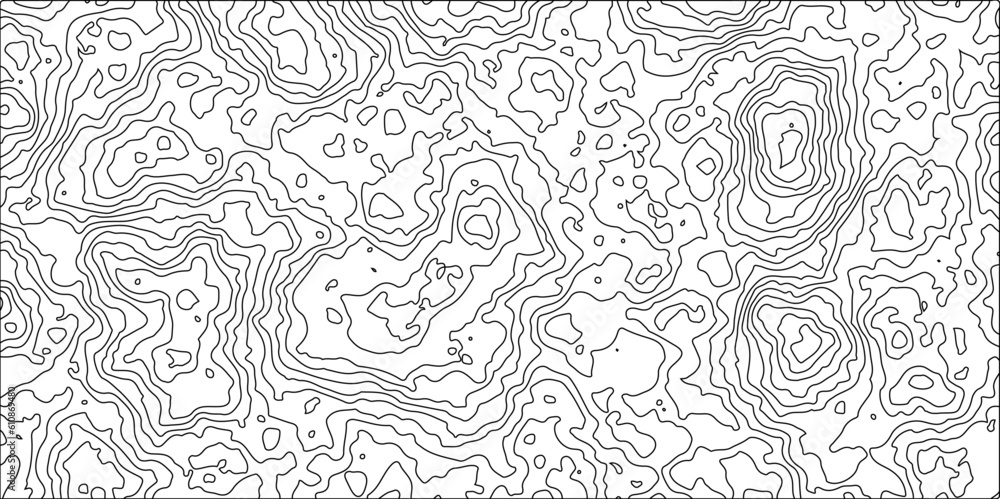 Topographic Map in Contour Line Light topographic topo contour map and Ocean topographic line map with curvy wave isolines vector	