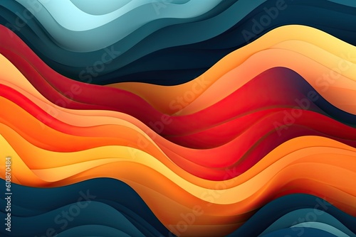 Abstract modern wavy background generative AI